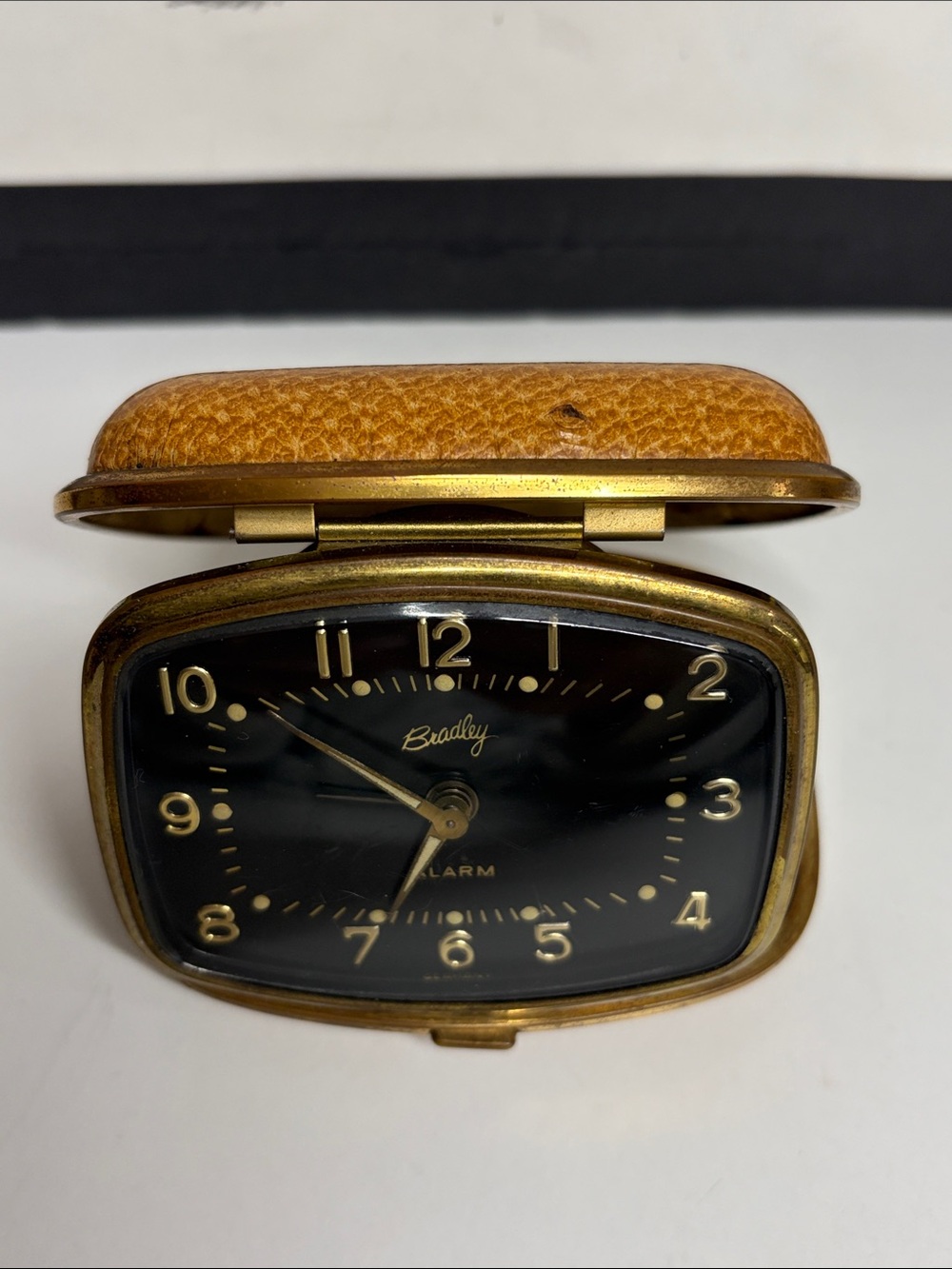 VTG Bradley  Alarm Clock 1950s  Travel Clock with Case.